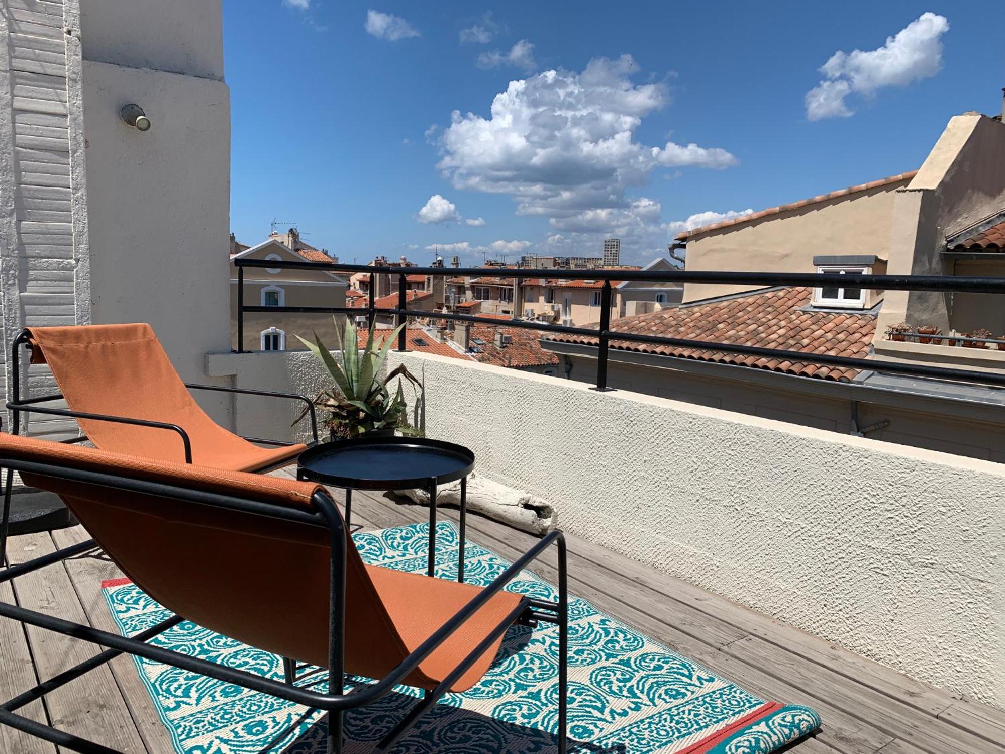 Studio Toit Terrasse Vieux Port Marseille Luaran gambar